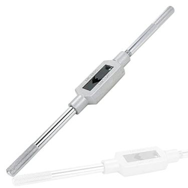 Imagem de Bitray Chave de torneira ajustável M6-M20 Alargador de aço ajustável Ferramenta manual de 1/10.2 cm-3/10.2 cm Suporte de torneiras manuais Ferramentas alargadoras para trabalho em metal