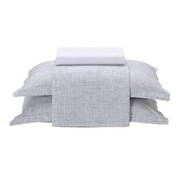 Imagem de Jogo de Cama Queen 4 peças Döhler Uni (Azul)