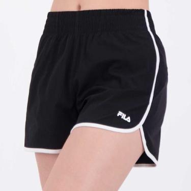 Imagem de Shorts Fila Essential Floating Feminino Preto e Branco, G