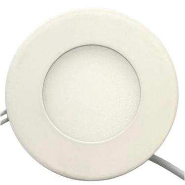Imagem de Plafon Painel de LED Redondo de Embutir 9cm de diâmetro Bivolt 3W 6500