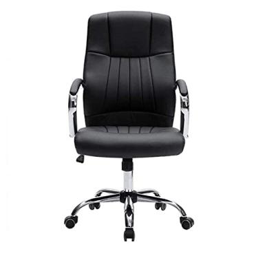 Imagem de Boss Cadeira de escritório cadeira executiva de couro cadeira de escritório giratória 360 graus cadeira de computador com apoio de braço acolchoado grosso