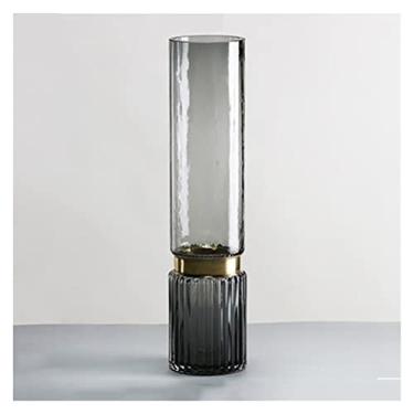 Imagem de Vasos de flores decorativos nórdicos de cobre hidropônico transparente para decoração de sala de estar, acessórios de decoração de casa, recipiente de vidro, vasos de flores decorativos para sala de