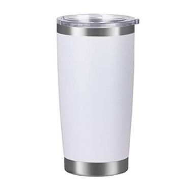 Imagem de Xícara de chá caneca térmica de aço inoxidável térmica para chá e café garrafa de água à prova de vazamento com tampas copos de cerveja copo de bebida (cor: branco)