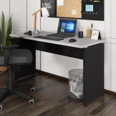 Imagem de Escrivaninha Mesa de Escritório 135cm Multimóveis Cr25315 Cinza/preto
