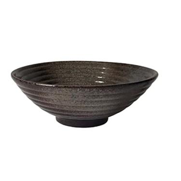Imagem de WYUYIWH Tigela de cerâmica única nova tigela de ramen de chifre tigela de macarrão instantâneo para estudantes tigela de café da manhã tigela de salada de frutas (cor: 1)