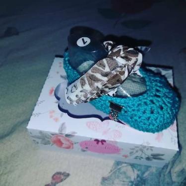 Imagem de Sapatilha de croche para bebe - atelie carinha de anjo, Verde, M