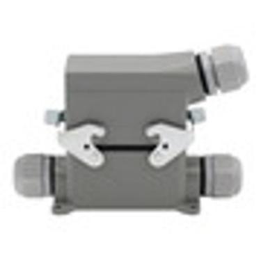 Imagem de Tomada Industrial Multivias 16 Pinos Cabo Duplo 16A - L28 - Cinza - IP