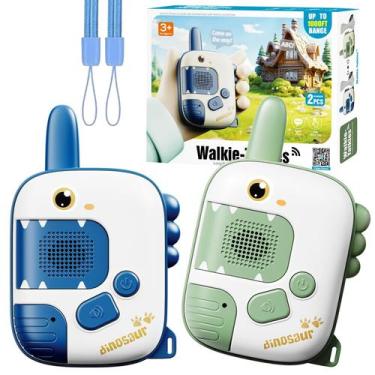 Imagem de Brinquedo de dinossauro Walkie Talkie MINGKIDS para crianças com alcan