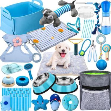 Imagem de Kit inicial para cachorros Abbylike, 50 unidades Blue Essentials para 