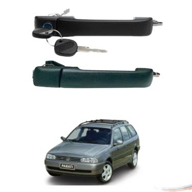 Imagem de Par Maçaneta Ext Preta C/ Chave Gol Parati G2 96 a 01 4 Ptas