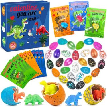 Imagem de Presentes de Dia dos Namorados para crianças incubando ovos de dinossa