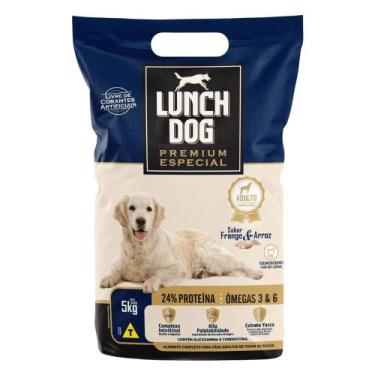 Imagem de Ração Lunch Dog Premium Essencial para Cães Adultos 21 Proteínas Sabor