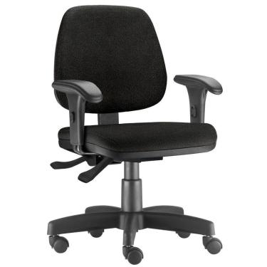 Imagem de Cadeira Giratória Job L02 Executiva Ergonômica Escritório Couro Sintético Preto - Lyam Decor