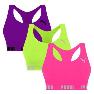 Imagem de Kit 3 Tops Puma Nadador Sem Costura Feminino