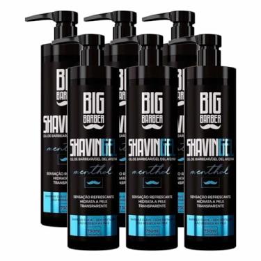 Imagem de Kit 6x Shaving Gel De Barbear Menthol 750ml Big Barber