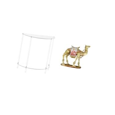 Imagem de Fenteer Mesa de Centro Acrílica com Estátua de, Estátua de Animal de Resina para Espaço Pequeno, Sala de Estar, Banheiro, Prateleira, Decoração de Casa