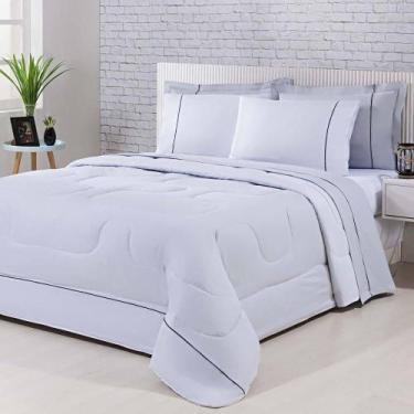 Imagem de Kit Edredom 100% Algodão Percal 150 Fios Dupla Face King + Jogo De Cam