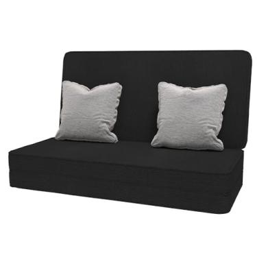 Imagem de Puff 3 em 1 Multifuncional - Cama Auxiliar, Assento e Puff em Espuma Confortável, Modelo Casal 176x116cm ou Solteiro 180x60cm (Solteiro)