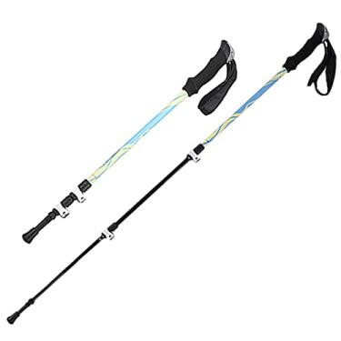 Imagem de LUYILA bastões de trekking, bastões de caminhada leves e telescópicos, bengalas ajustáveis de fibra de carbono com trava de expansão, para mochila, acampamento