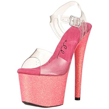 Imagem de Ellie Shoes Sandália feminina de salto agulha, rosa, 10