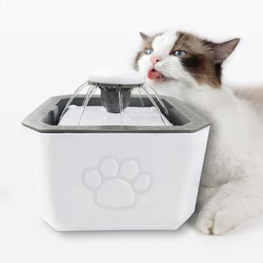 Imagem de Bebedouro Automático Fonte de Água Elétrica Gatos Cães Silencioso Filtro Carvão Ativado 2.5L