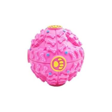 Imagem de Brinquedo Pet Bolinha Bola Interativa Porta Ração Petisco Com Apito Para Cães Gatos Cachorros