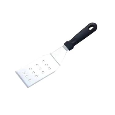 Imagem de Espátula pequena para frigideiras de ferro fundido, cabo de silicone completo, resistente ao calor, torneador resistente de grau comercial, espátula de hambúrguer para flipper, cozinhar, servir (aço