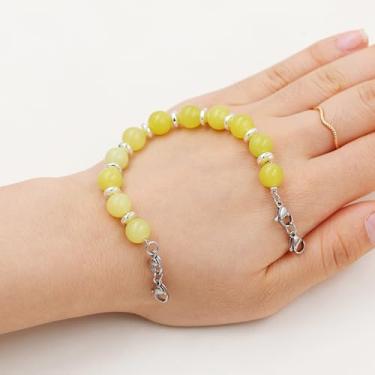 Imagem de Pulseira intercambiável de contas de cristal natural e hematita com fecho lagosta | Joias de substituição semiacabadas para homens e mulheres YA5058, adjustable, Pedra Aço inoxidável, Sem Pedra