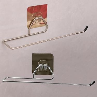 Imagem de Rack de rolo de papel toalha de prato de limpeza doméstica, cabide longo de lenços de cozinha