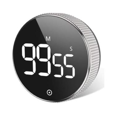 Imagem de Temporizador Digital Magnético para Cozinha | Timer Regressivo e Contador de Tempo para Tarefas, Estudos e Treinos