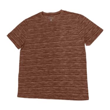 Imagem de CAMISETA MC RAJADA BASIC+, EM TECIDO ALGODÃO COM POLIESTER, MARROM G