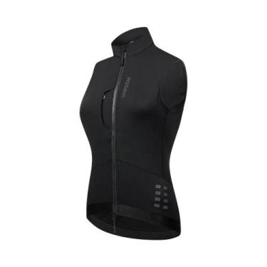 Imagem de Jaqueta De Ciclismo Feminina De Inverno Colete Forrado Quente Com Zípe