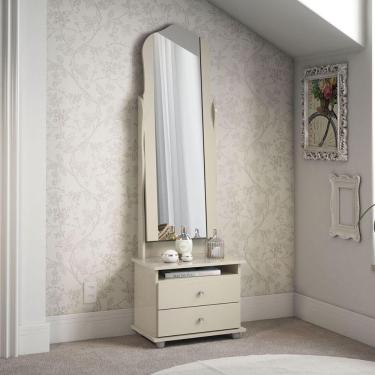 Imagem de Toucador Com 2 Gavetas Espelho Delta Off White