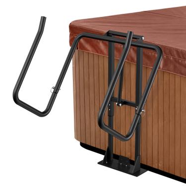 Imagem de REGMICS Elevador hidráulico de cobertura de banheira de hidromassagem, elevador de cobertura de spa com inserção inferior em forma de U, altura ajustável de 63,5 cm a 99 cm, adequado para spas