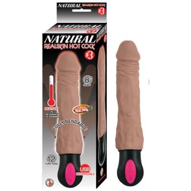Imagem de Nasstoys Dildo vibratório marrom Natural Realskin Hot Pock