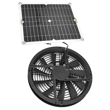 Imagem de Zerodis Kit de Ventilador Movido a Energia Solar Jardinagem Doméstica Interruptores de Melhoria da Casa Interruptores de Soquetes Exaustor para Estufas Rvs Galinheiros 100W 3000 Rpm Kit de