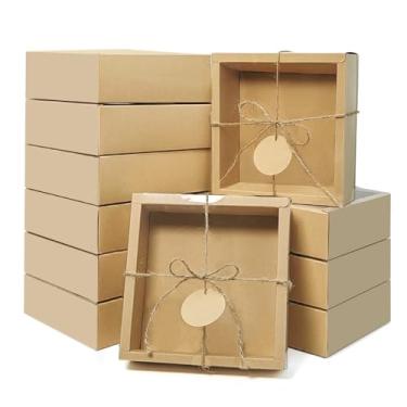 Imagem de biguphate Caixas de presente quadradas de papelão de papel kraft
