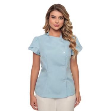 Imagem de Dolma Chef Feminina Azul Claro Luísa - gardenia jalecos, P