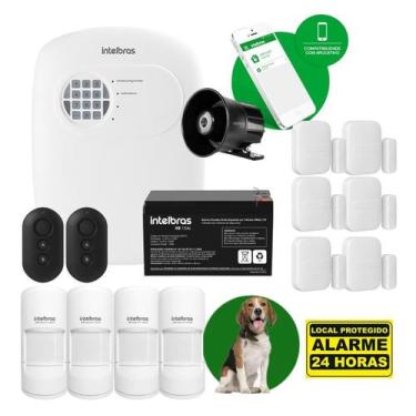 Imagem de Kit Alarme Residencial E Comercial 10 Sensores Sf Smart Fsk - INTELBRA