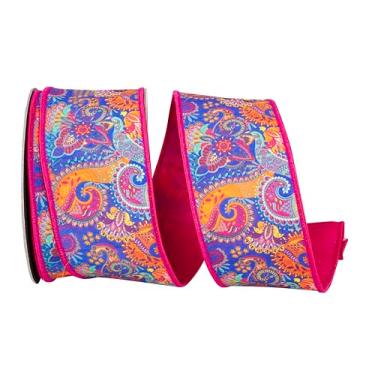 Imagem de Reliant Ribbon Fita com fio Paisley Fúcsia Deluxe