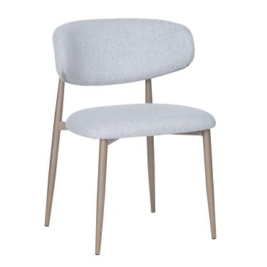 Imagem de Cadeira Napoli Base Champagne - Tecido Cinza