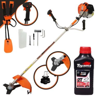 Imagem de Roçadeira Profissional Lateral Vulcan Vr620h À Gasolina 2 Tempos 62cc 3hp + Óleo Toyama Fg50 500ml 2t