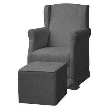 Imagem de Poltrona De Amamentação Com Balanço e Puff Doçura Bouclê - SOFA STORE,