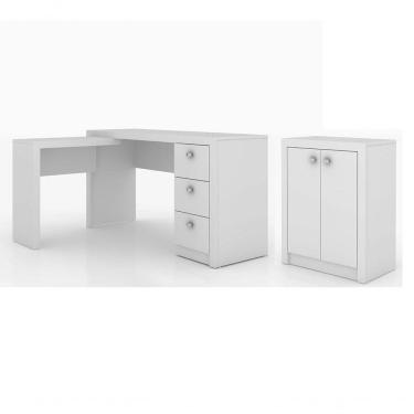 Imagem de Conjunto Escritorio 02 Peças Cj9 Branco Tecno Mobili Branco