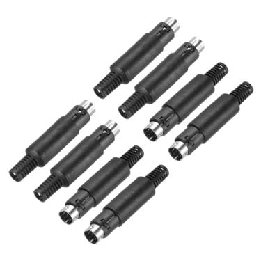 Imagem de 8 peças S-Video DIN mini soquete macho transmissão de sinal de 8 pinos mini plugue Din para TV DVD computador player (plugue PS/2)