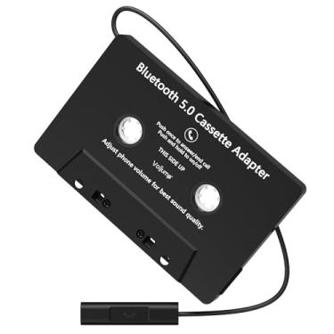 Imagem de Adaptadores de reprodutor de cassete de áudio para carro, leitor de fita Bluetooth 5.0, adaptador auxiliar de fita estéreo de dois canais, adequado para telefones celulares, leitores de MP3, tablets e