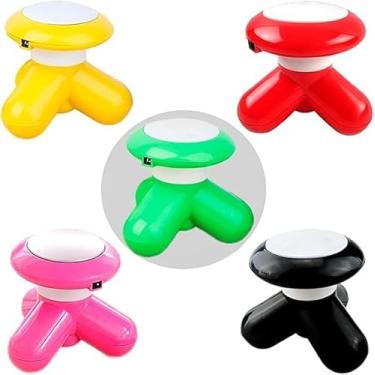 Imagem de Mini Massageador Portátil, Massageador Corporal com 3 Pontas, Disponível em Múltiplas Cores, Aparelho de Massagem para Relaxamento e Alívio de Tensão