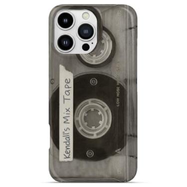 Imagem de GEQCDBN Capa para iPhone 16 Pro Max, capa protetora para celular com fita cassete retrô personalizada moderna e fina TPU macia e fina à prova de choque para mulheres, homens e meninas de 6,9 polegadas