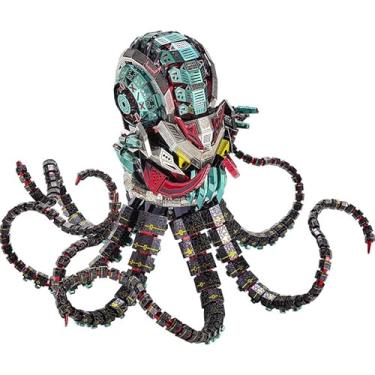 Imagem de Microworld 3D Metal Puzzle for Adult, Mechanical Octopus Devil Challenge Model Kits, Metal Kits Brain Teaser DIY Art Craft Home Decor Gift for Age 16+