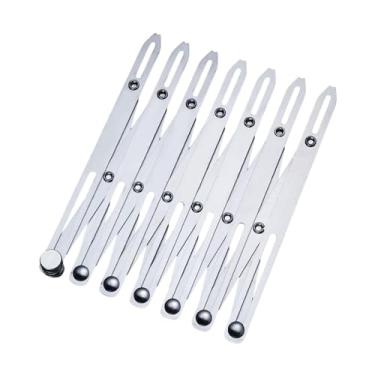 Imagem de shamjina Régua de costura expansível, guia para artesanato, divisor de espaço igual para casas de botão, acessórios para cortinas DIY, Cabeça Curta de 7